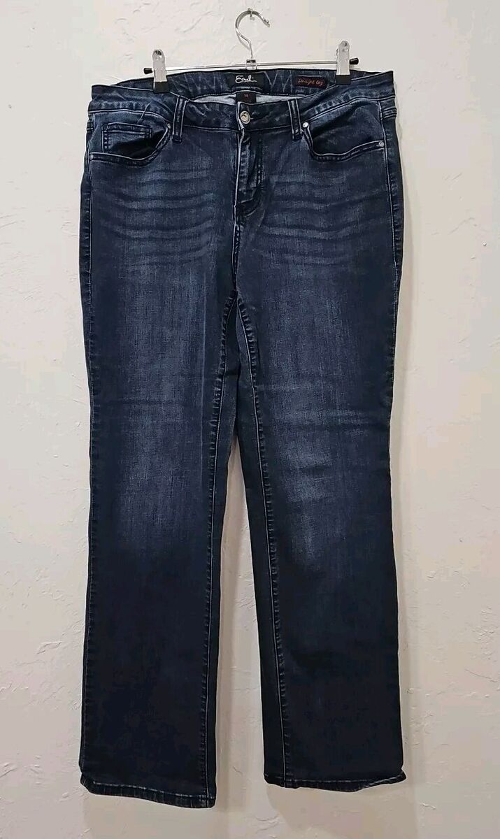 Earl Jeans Straight Leg Dark Wash Womens Size 14 Mid Rise Earl Jeans Straight Leg Dark Wash Womens Size 14 Mid Rise