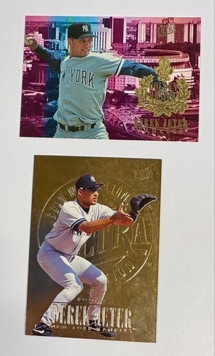 DEREK JETER Lot - 1995 Fleer Ultra Gold Medallion #386 & 1996 Golden Prospect #8