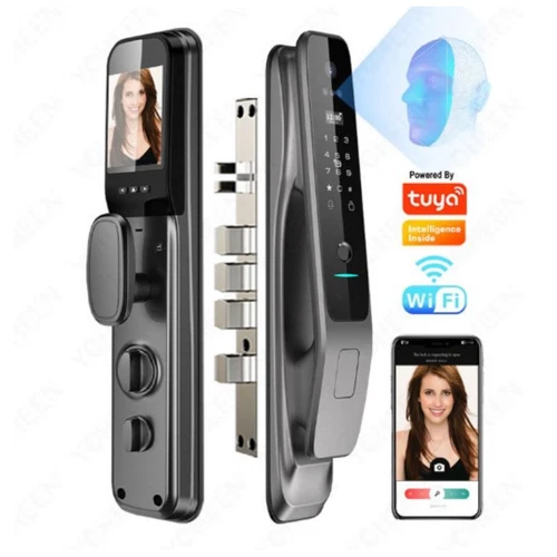 Smart Fingerabdruck Intelligentes Türschloss 6in1 Tuya APP 3D Gesichtserkennung - Bild 2 von 24