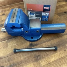 Bahco 834V-4 Bench Vise 4” Inch With Square Guide Blue/Silver  Made In Spain New