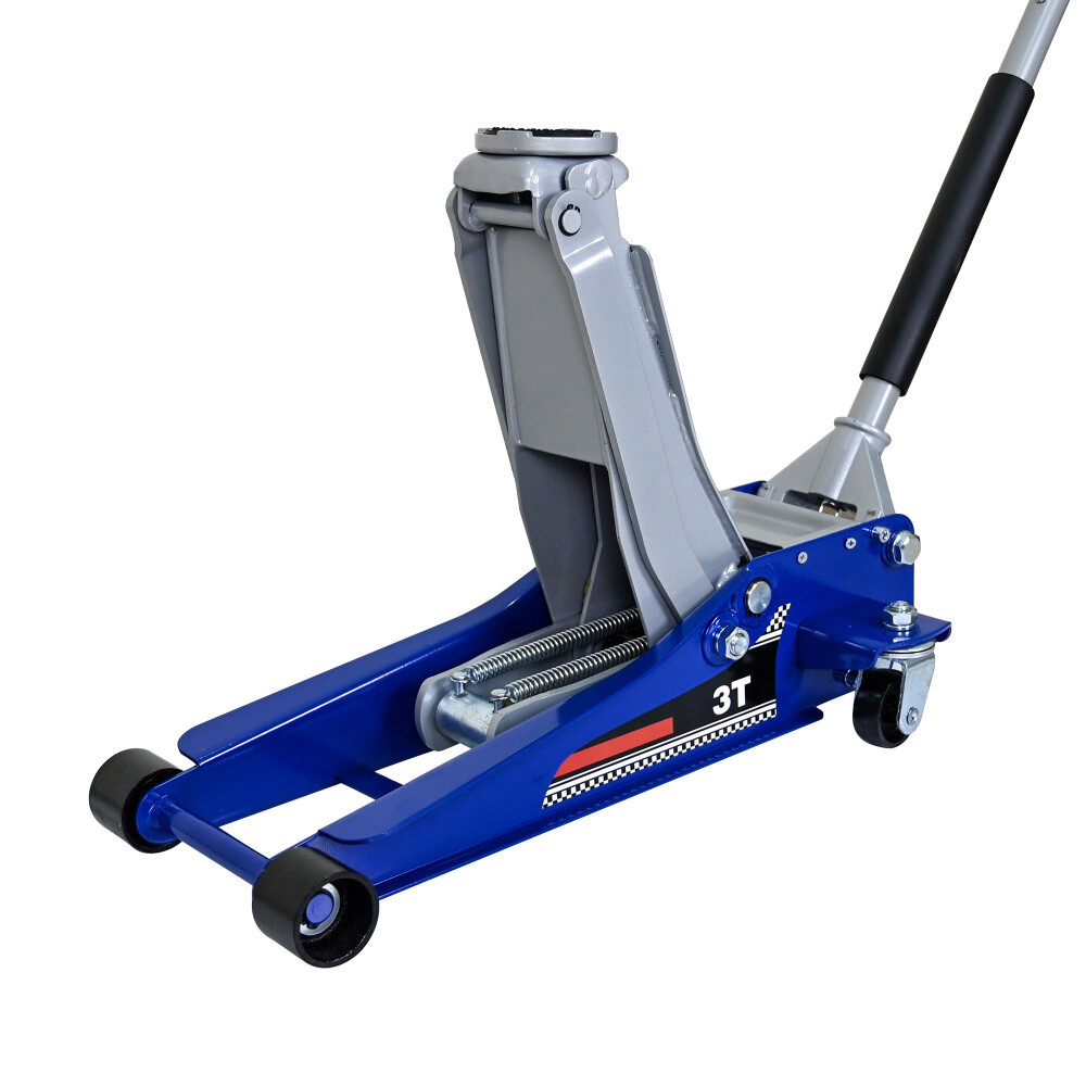Low-Position Steel Vehicle Floor-mounted Hydraulic Jack with Dual-piston 3-Ton