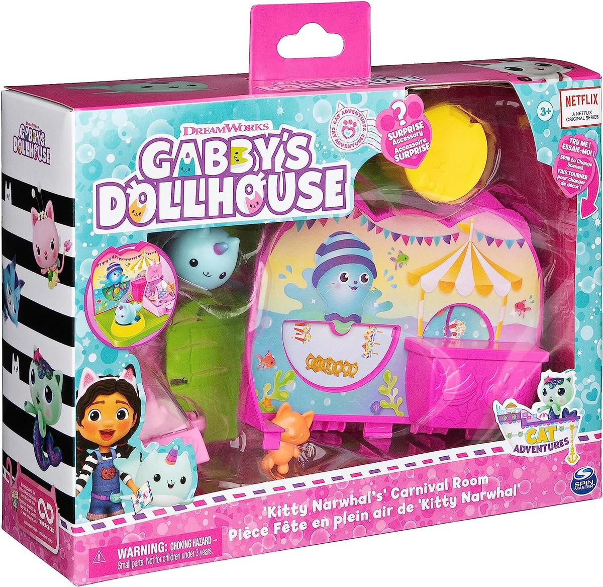 Gabby's Dollhouse Kitty Narwhal's Carnival Room Playset | eBay