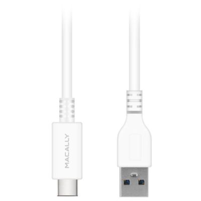 Macally UCUA6-W, USB-C 3.1 zu USB-A Kabel, 180 cm, weiß