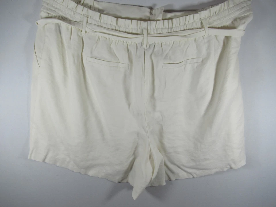 Pantalones Cortos Simply Vera Wang Mujer Talla Grande 4X Marfil Bolsa de Papel Cintura Cinturón Foto 4 de 4