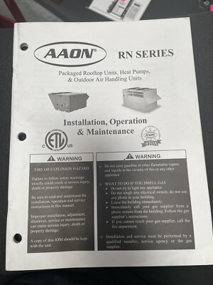 Aaon Rn Rq AAON Rn Series Installation, Operation & Maintenance Manual | eBay