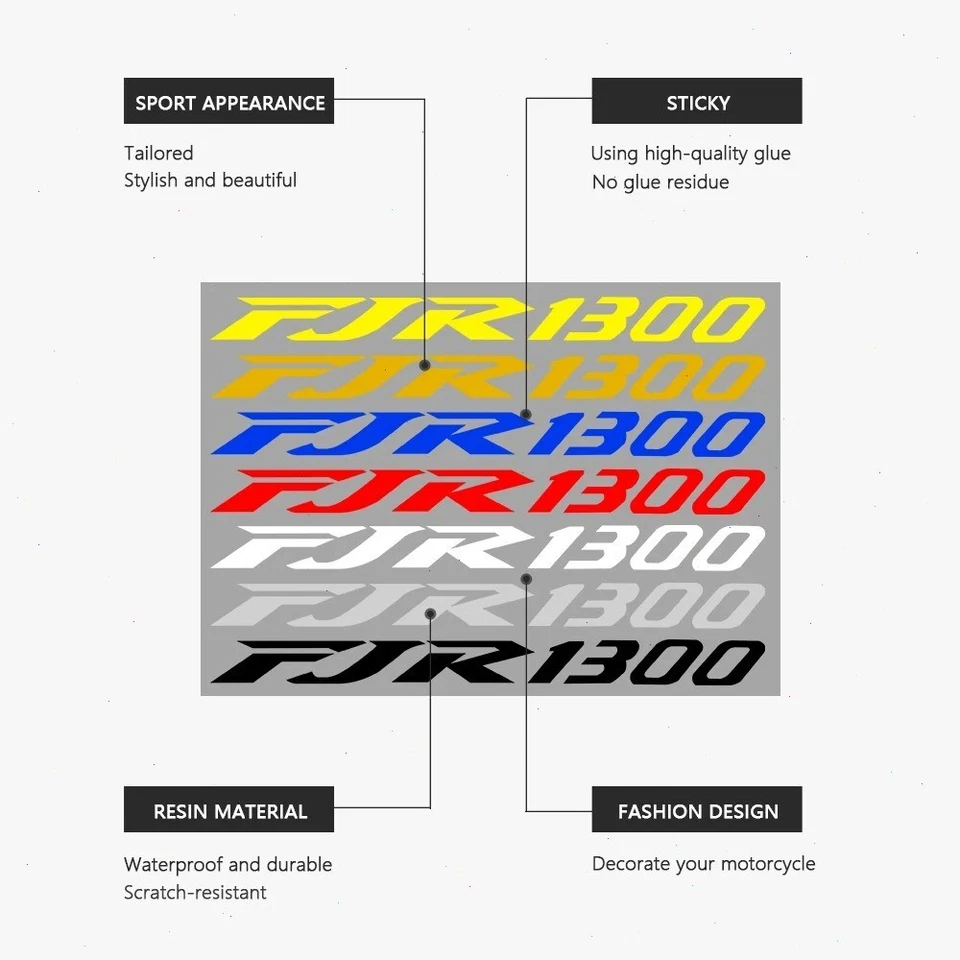 Calcomanía impermeable adhesiva de motocicleta FJR1300 para Yamaha FJR 1300 FJR1300 01-25 Foto 4 de 4