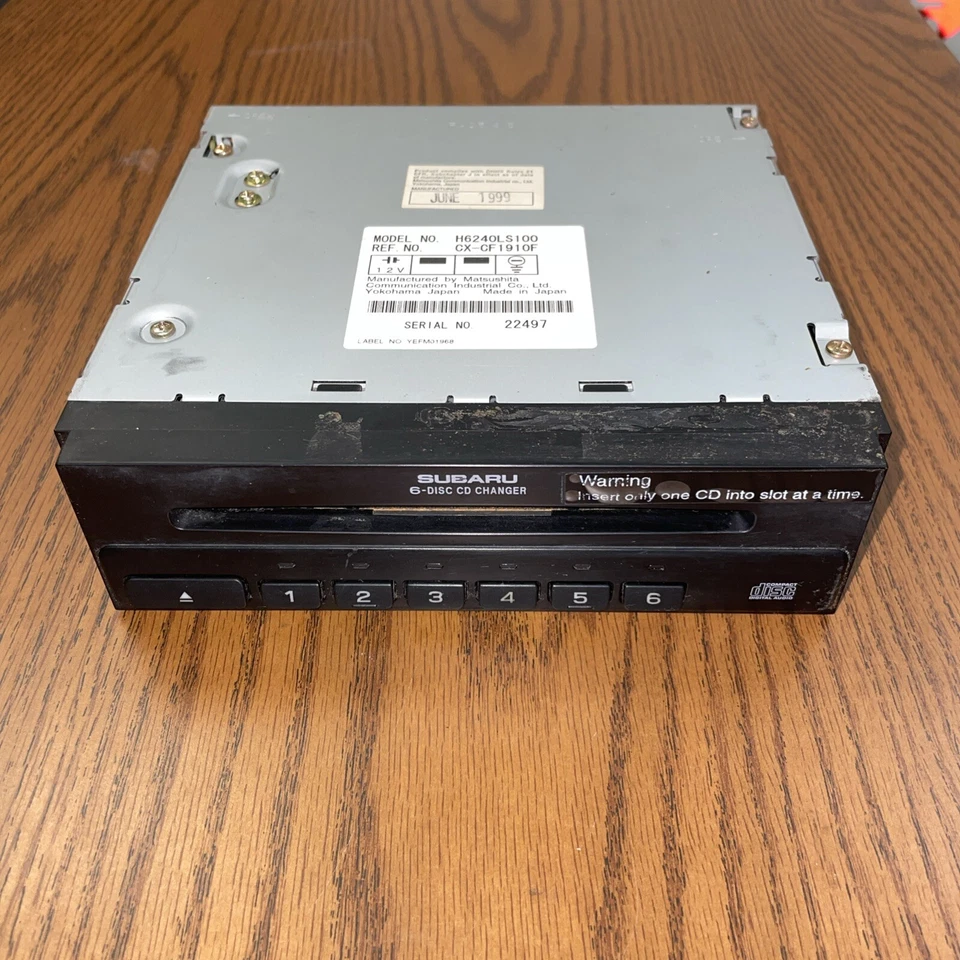 2000 2004 Legacy 2003 2005 Baja 2001 2002 Forester 6 discos cambiador de CD en tablero OEM Foto 3 de 4