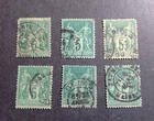 USED STAMPS FRANCE 1876 SAGE 5 C. YVERT 75. LOT 6