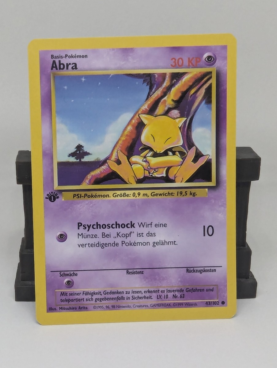 first edition abra pokemon card Abra Pokemon German Base Set 1st Edition (ABRA) #43 NM