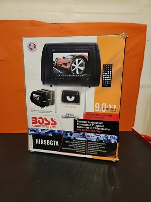 BOSS Audio Systems Universal Headrest w 9'' Widescreen Monitor & DVD Player ~ NIB
