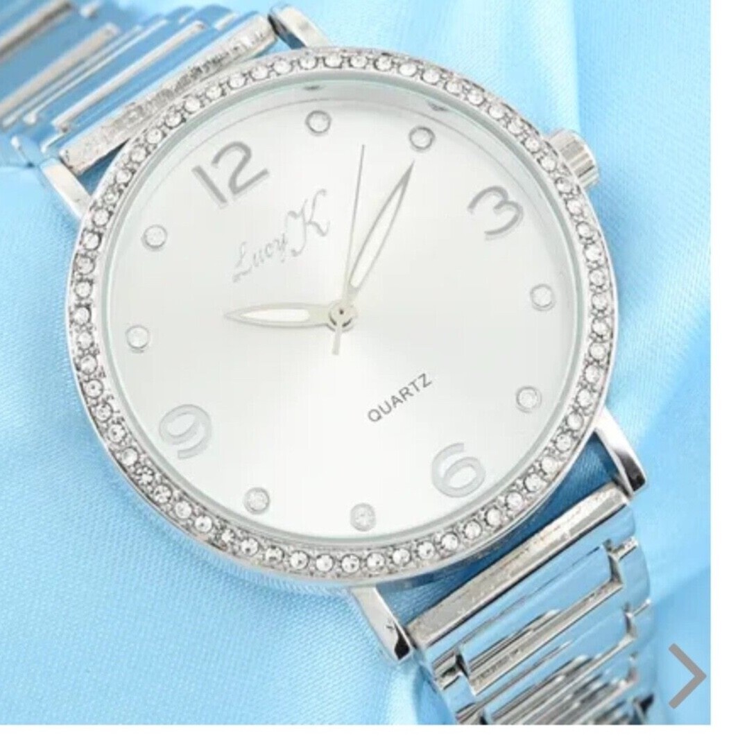 LUCY K WATCH WITH AUSTRIAN CRYSTALS AND STAINLESS STEEL BAND  display picture 3