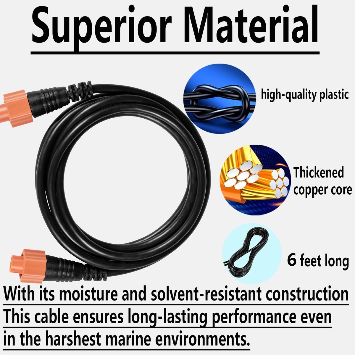 Câble Ethernet Croisé UAP 6ft (1.8m) - Compatible Lowrance - Réf. 3005.6855