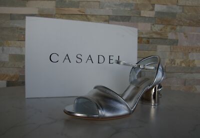 Casadei EU 36 37 40 Sandaletten Sandalen Kette silber  ehemaliger UVP 670  