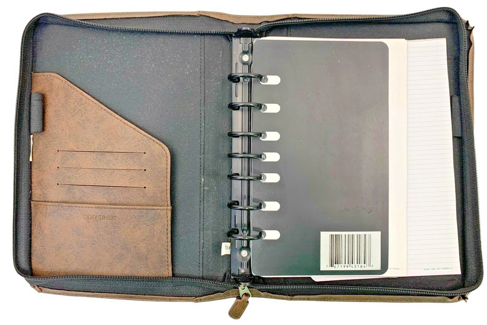 DAY-TIMER Brown Simulated Leather Desk Size Day Planner - #43184 