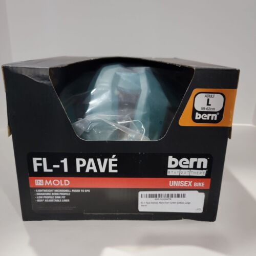 Bern FL-1 Pave Bike Helmet (with visor) - Green - New in Box - Picture 4 of 6