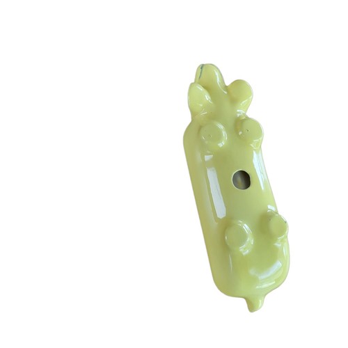 Ceramic Yellow Weiner Dog Dachshund Saltine Cracker Holder Tray Trinket Dish 10" - Picture 5 of 8