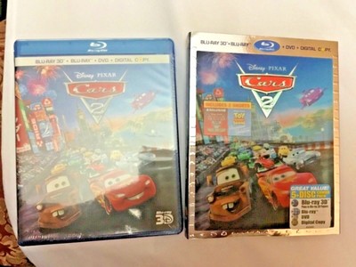 Cars 2 New 5disc Combo Blu Ray 3d Dvd Digital Copy Lenticular Slipcover New Ebay