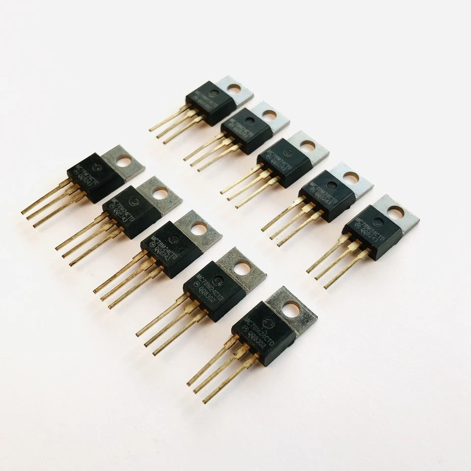 (PKG of 10) MC78M24CT Voltage Regulator, Motorola, +24 V, 0.5A, 7824, TO-220 - Image 2 of 2