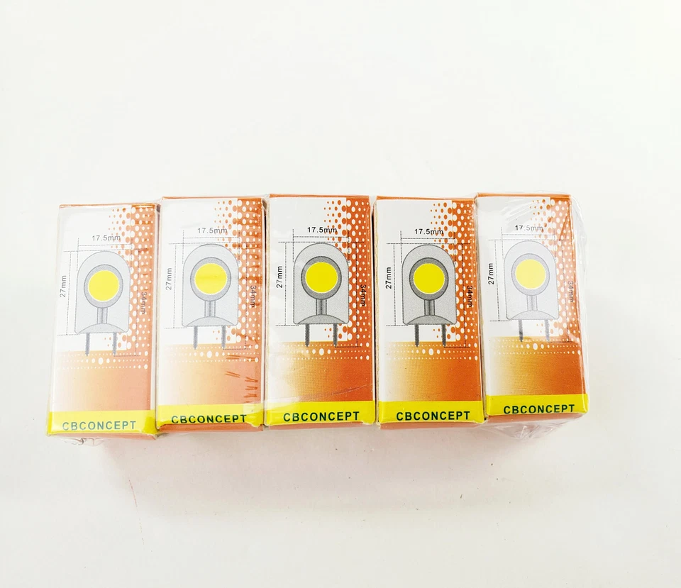 5PK G8 LED Ceramic 3-Watt Bulb (25W Halogen Equiv) Cool White 6000k 120V 230 Lum - Image 3 of 4