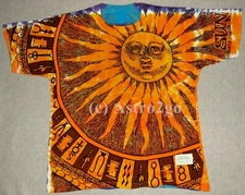 SUN MOON--Liquid Blue 2 sided Day Night Space Astronomy Science T shirt S-7XL