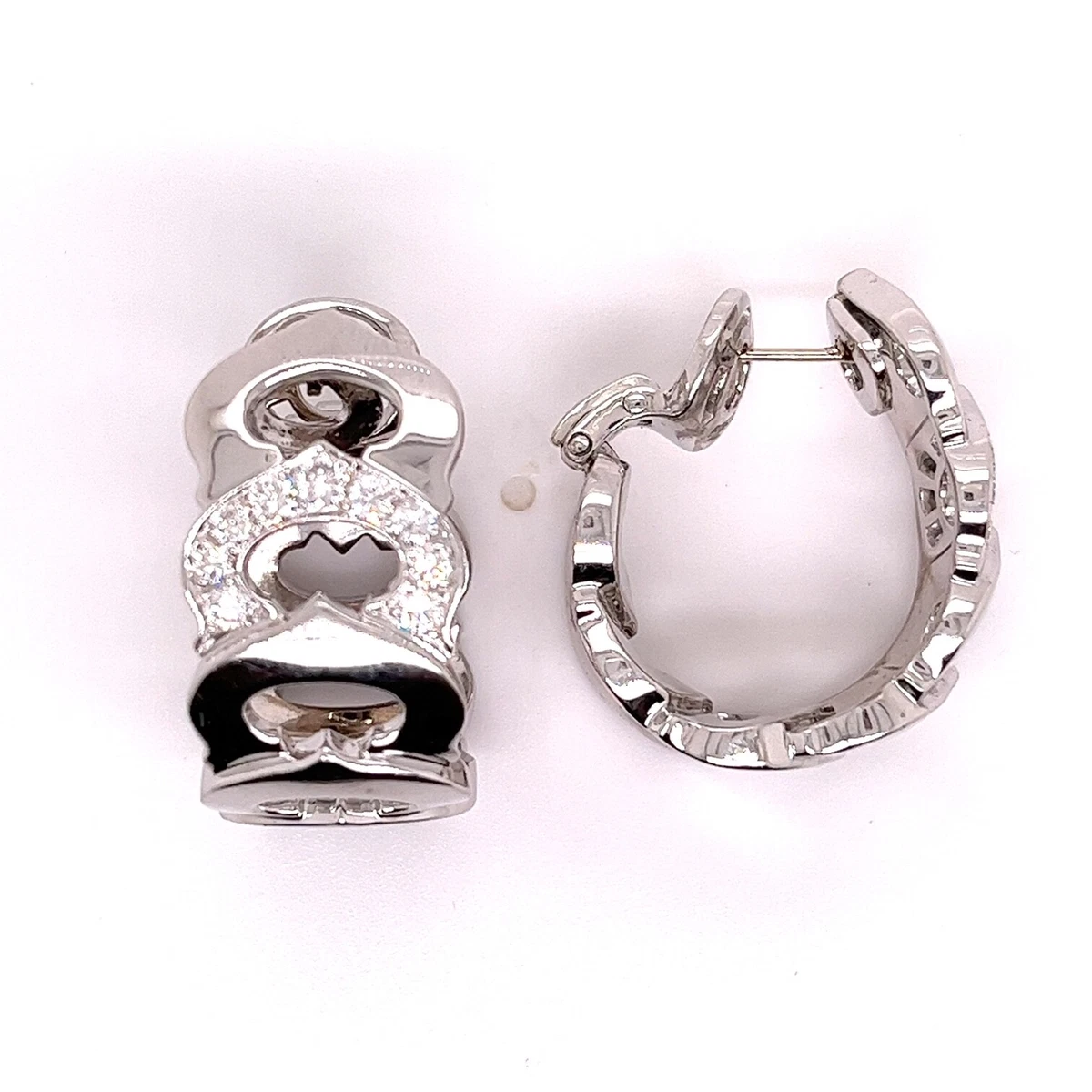 Cartier C Hearts De Cartier 18k White Gold Stud Earrings Cartier | TLC