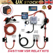 3/5/7/10m Split Charge Set 12v 140A VSR Voltage Sense Relay fits Leisure Battery