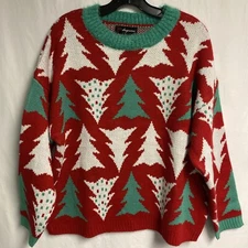 NWT 33 Degrees Womens Christmas Tree Sweater - Cute or Ugly Sweater Contest - XL