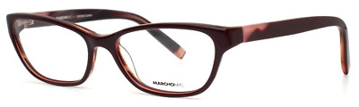 MARCHON NYC Monroe 604 Burgundy Horn Womens Rectangle Eyeglasses 53-16-135 B:33