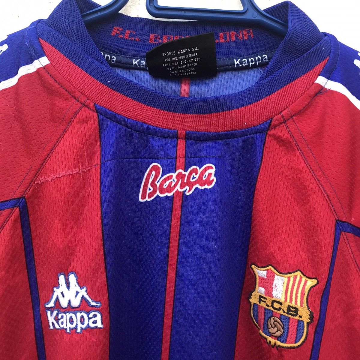 1997-98 kappa バルセロナ　アウェイユニフォーム フィーゴ 1997-98 kappa バルセロナ アウェイユニフォーム フィーゴ 1997