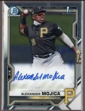 ALEXANDER MOJICA 2021 BOWMAN 1ST CHROME BASE AUTO RC 1ST BOWMAN PIRATES