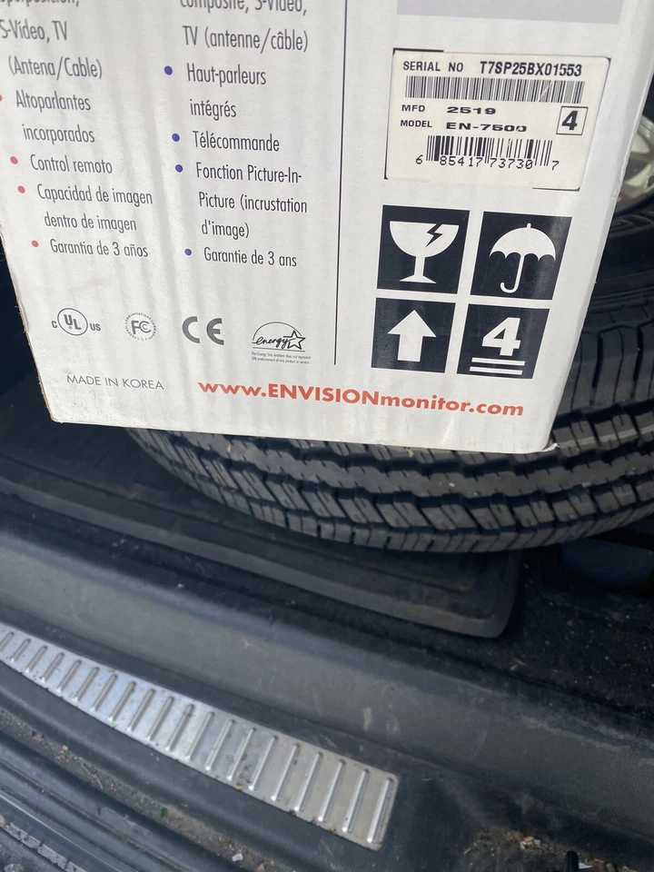 Envision 17” Flat Panel Computer Monitor w/ Built in Speakers (Model EN-7500)NEW - Image 3 of 4