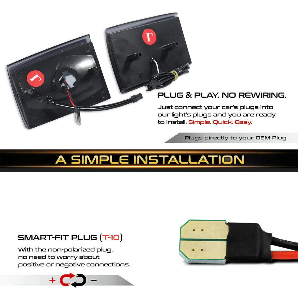 Amber LED Side Marker Corner Lights For 88-93 C K 1500 2500 3500 Suburban Blazer - Image 4 of 4