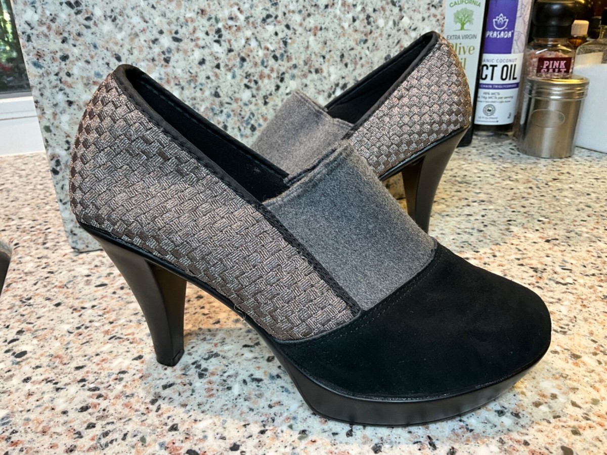 BM BERNIE MEV SIZE 41/10 CLAIR WEAVE PLATFORM STILETTO PUMP SHOE