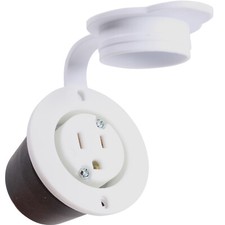 110V 15A White Black RV Marine Onboard Shore ...