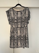 Eliza J Dress White Cheetah Print Size 10