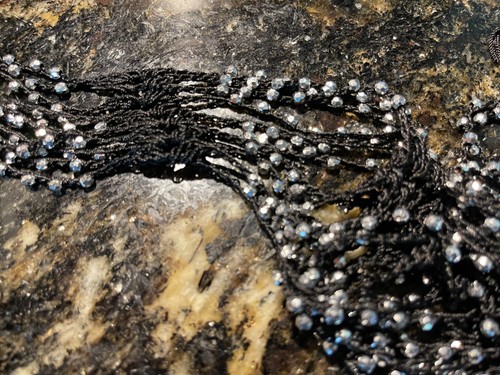 Beaded Wrap Belt w/Silver Beads - One Size - Picture 2 of 2