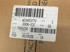 W10304770 W11352595 Whirlpool Refrigerator Ice Door Kit 