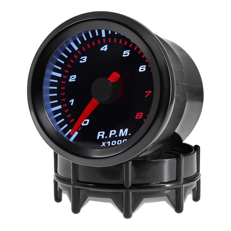 2" 52MM Universal Car Pointer Tachometer Tacho Gauge Meter 0-8000RPM - Image 3 of 4