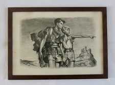 JOUBERT, 3 jeunes scouts, belle héliogravure, scout, Pierre Joubert .