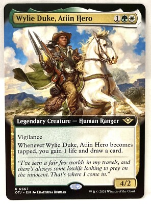 MTG Wylie Duke, Atiin Hero [Extended Art] #367 Outlaws Of Thunder Junction OTJ