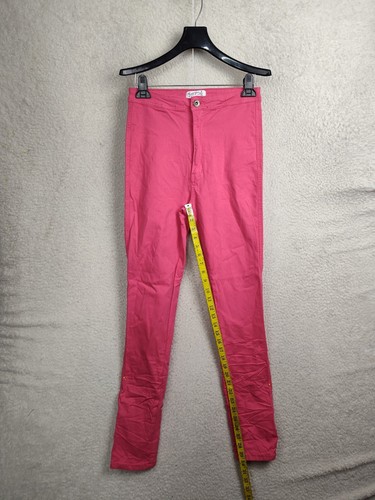 Swank A Posh Girls Jeans 1X Pink Cotton Blend High Rise Stretch Skinny Trousers - Picture 10 of 19