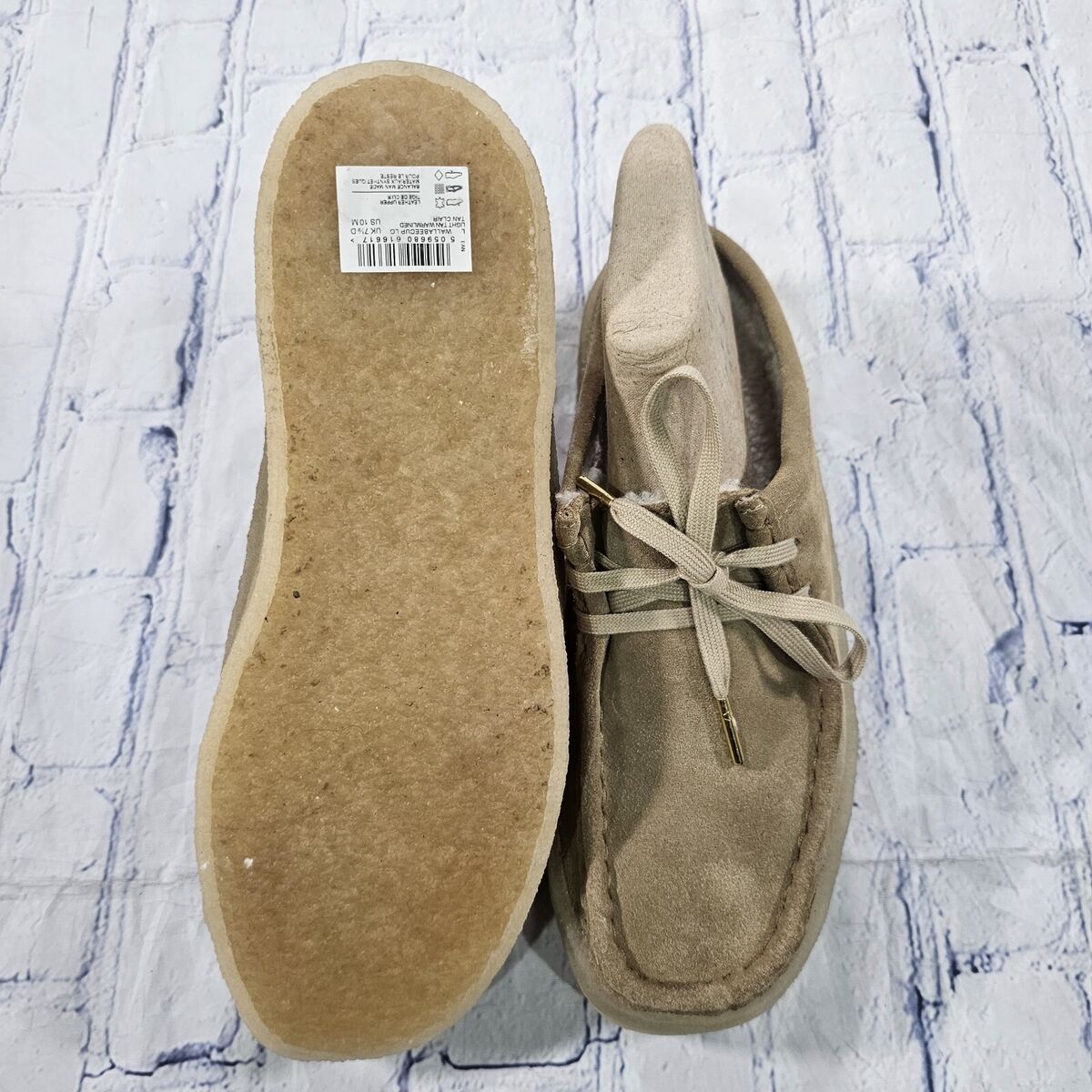 Clarks WOMENS SIZE 10 Wallabee Cup LO Suede Clogs Beige Mule Clarks WOMENS SIZE 10 Wallabee Cup LO Suede Clogs Beige Mule