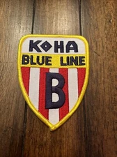 KOHA Kalamazoo MI Hockey League Iron On Patch Rare 4” Logo USA Blue Line