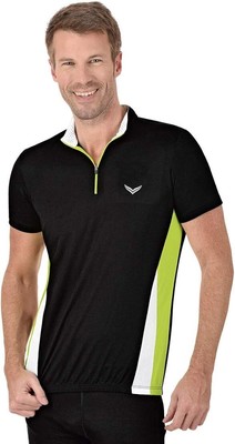 Trigema Men's T-Shirt Short Sleeve Shirt Cycling Shirt, Black, S