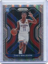 2020-21 Panini Prizm - THEO MALEDON - Silver Rookie #289 - Oklahoma City THUNDER