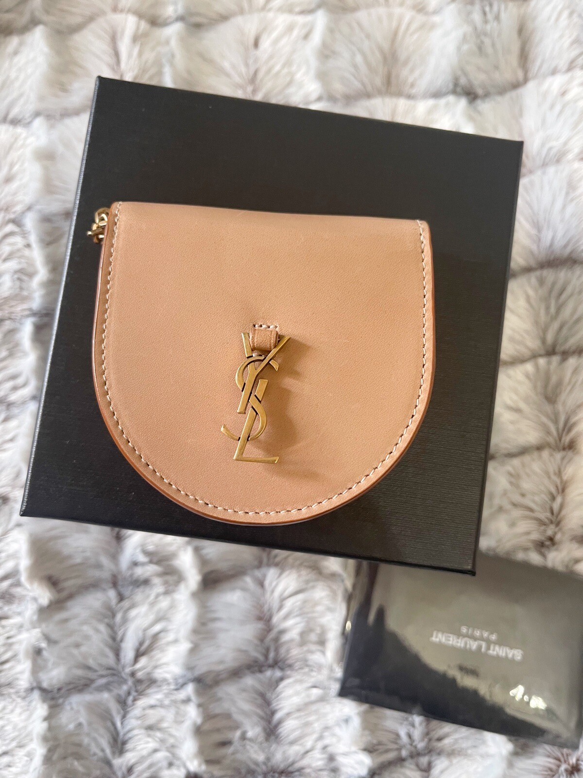 YVES SAINT LAURENT Borsa a monete in pelle bambino Kaia