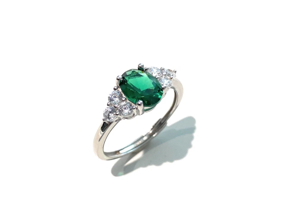 Anello donna argento 925 zirconi taglio smeraldo regolabile diWa Jewels - Immagine 2 di 2