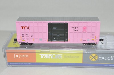 N ExactRail TTX FBOX Railbox Trinity 6275 box car PINK CANCER KOMEN CANCER
