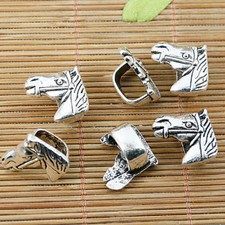 10pcs tibetan silver color horse charms EF1453