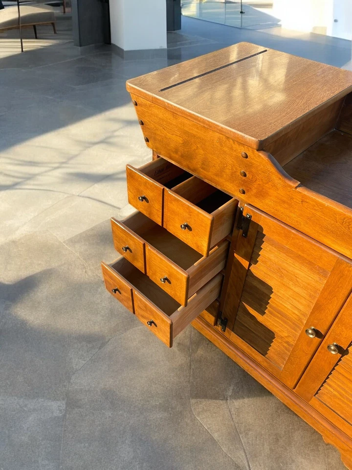 Gabinete de 4 cajones fregadero seco de arce macizo y abedul Ethan Allen Early American Foto 4 de 4